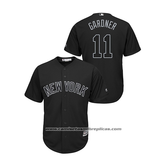 Camiseta Beisbol Hombre New York Yankees Brett Gardner 2019 Players Weekend Replica Negro